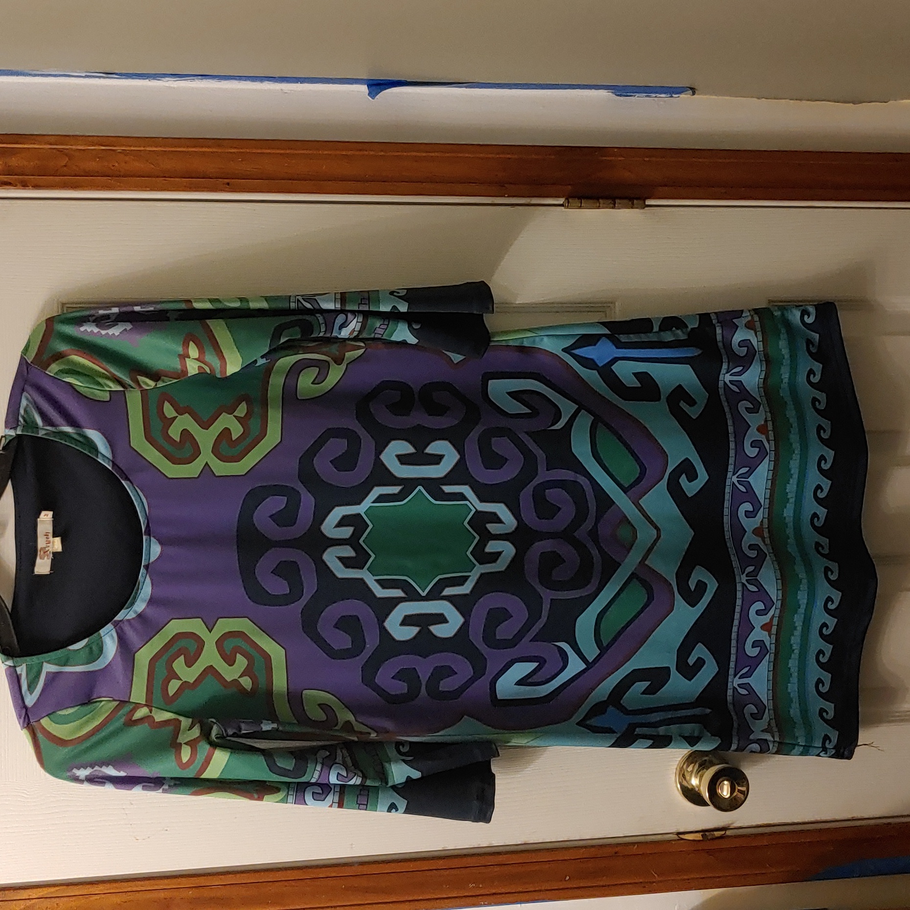Aryeh Brand Shift Dress 60 70s Retro Look Medium